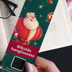Mikulás könyvjelző hangüzenettel